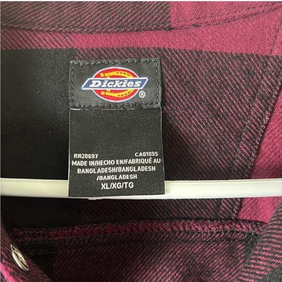 Dickies Plaid Flannel Shirt Jacket Size XL - Picture 10 of 10